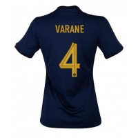 Frankrig Raphael Varane #4 Hjemmebanetrøje Dame VM 2022 Kortærmet